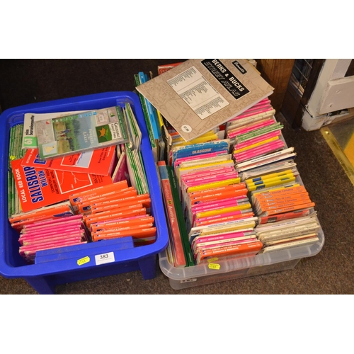 383 - Two boxes of maps, mostly OS British