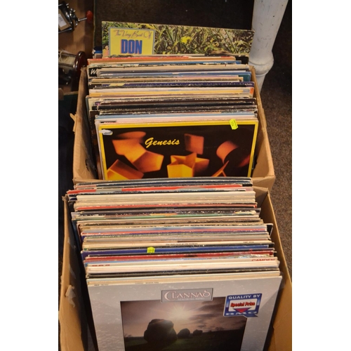 388 - Two boxes of vinyl Genesis, Billy Joel, Abba etc.