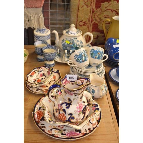 405 - Collection of Masons tea and dinner ware inc. Mandalay, Cathay, Mandarin and Fruit Basket. Items inc... 