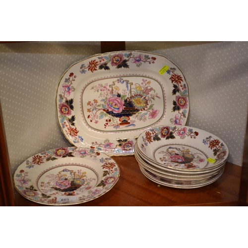 465 - Masons Brocade plates and dishes.