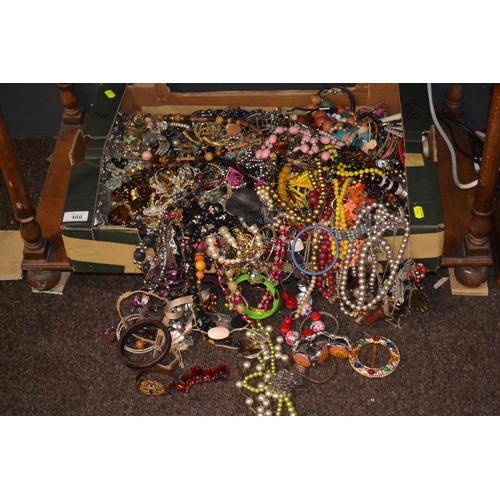 466 - 11kg box of costume jewellery