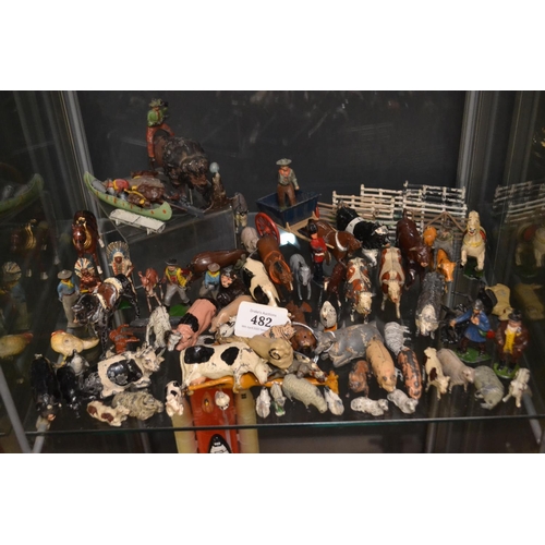 482 - Quantity of painted lead animals and figurines