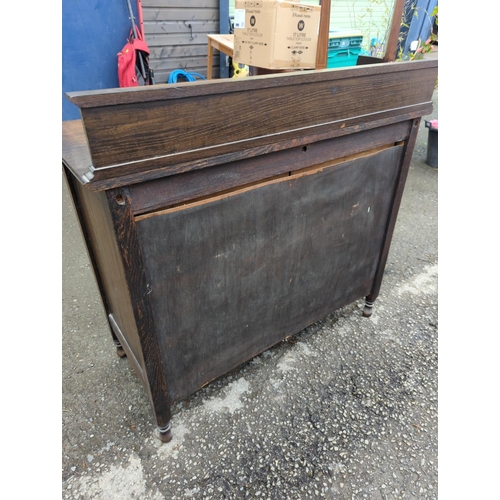 783 - Early C20 oak 2 over 2 chest of drawers. W107cm d49cm h102cm