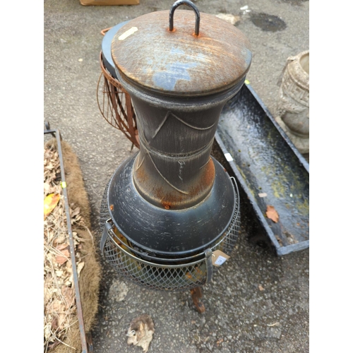 43 - Small potbelly chiminea . H86cm