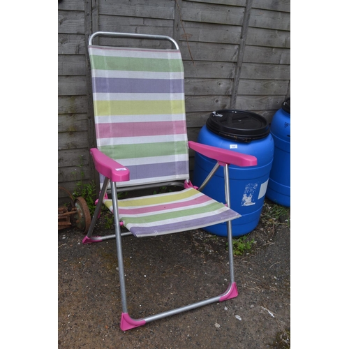 149 - Colourful folding garden chair