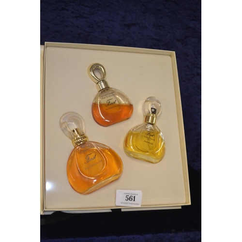 561 - Van Cleef & Arpels First gift box containing two Eau de Toilette; 60ml and 30ml plus Shower Gel,... 