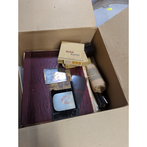 386 - Custom built slide viewer and very large quantity of slides over over various boxes. Including 1950s... 