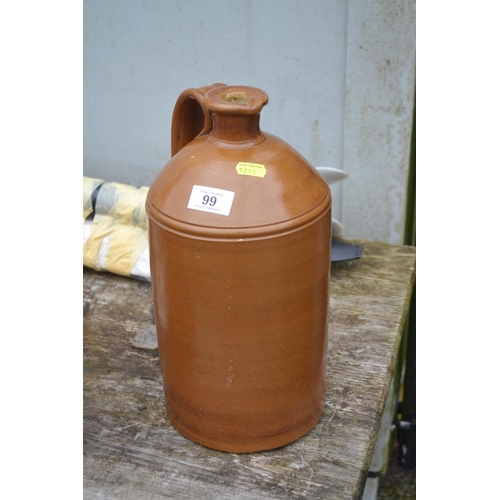 99 - Salt glazed flagon. H34cm