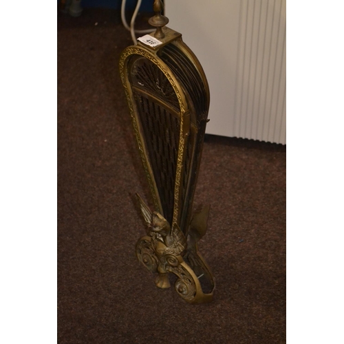 416 - Brass fan fire screen/guard 