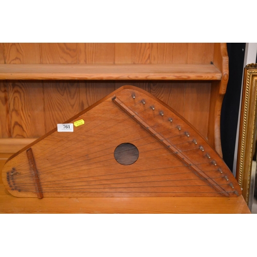 761 - Kantele Lap harp with 15 strings L60cm W29.5cm