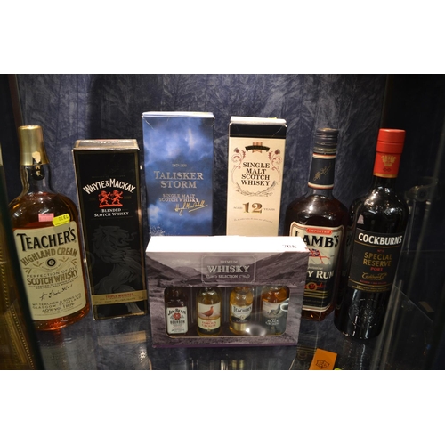 768 - 4 X bottles of whiskey Inc. Whyte McKay, Highland single malt scotch, Talisker storm single malt and... 