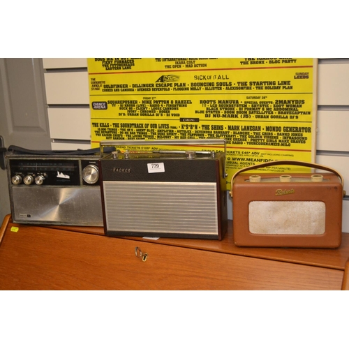 779 - Three vintage radios; Roberts Model R200, Hacker Harrier and Ford Philco