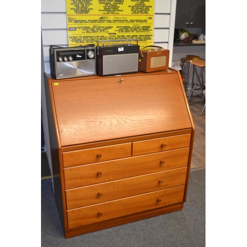 780 - Nathan 4 drawer Bureau W91.5cm D46cm H104cm  