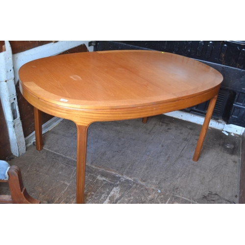 933 - Oval, Nathan, extending table. 150cm unextended x 99cm