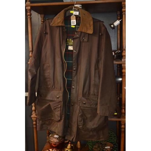 422 - Barbour Northumbria brown waxed jacket 102cm/40