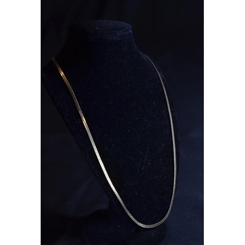 19 - 9ct gold herringbone link necklace, circumference 410mm, 4.2 grams