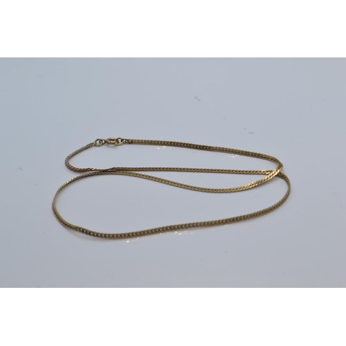 19 - 9ct gold herringbone link necklace, circumference 410mm, 4.2 grams