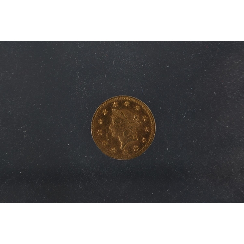 106 - Replica US 1853 gold dollar, 1.63 grams