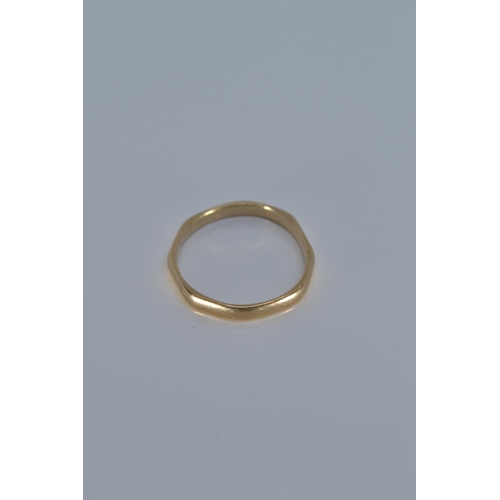 117 - 9ct gold band ring, size M, together with a 9ct gold chain with stone pendant, circumference 475mm, ... 