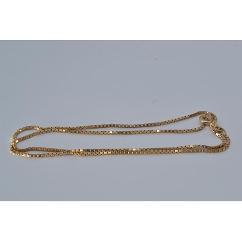 145 - 9ct gold neck chain, length 39cm, 3.6 grams