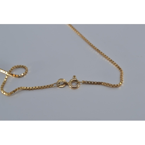 145 - 9ct gold neck chain, length 39cm, 3.6 grams