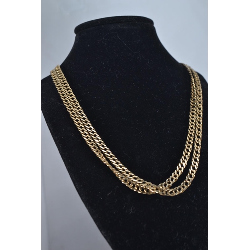 153 - 9ct gold neck chain, 70cm long, 11.5 grams