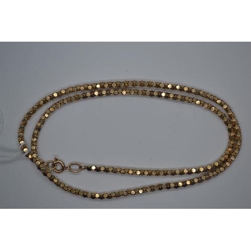 158 - 9ct gold snake chain, circumference 510mm, 9.86 grams