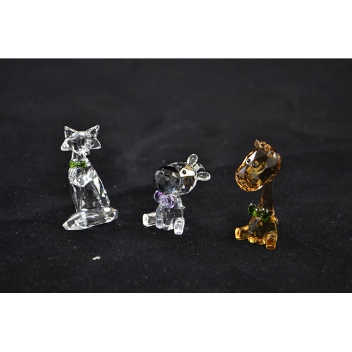 241 - Three Swarovski SCS loyalty gifts, including Giraffe 2018, Arctic Fox 2019 & Zebra 2021, nos. 54... 