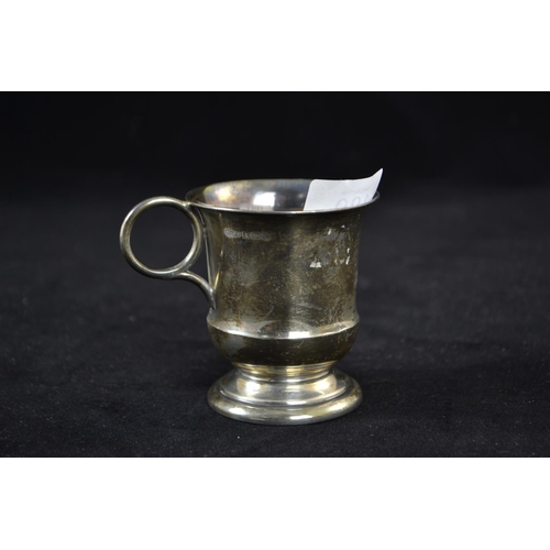 180 - Silver christening cup, maker F H Adams & Co, Birmingham 1927, with personal inscription 'Jean F... 