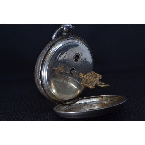 209 - Samuel Edgcumbe Plymouth silver cased open faced key wind pocket watch with subsidiary seconds, Lond... 