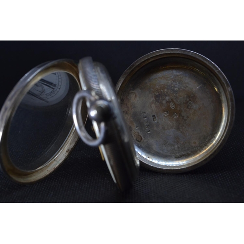 209 - Samuel Edgcumbe Plymouth silver cased open faced key wind pocket watch with subsidiary seconds, Lond... 