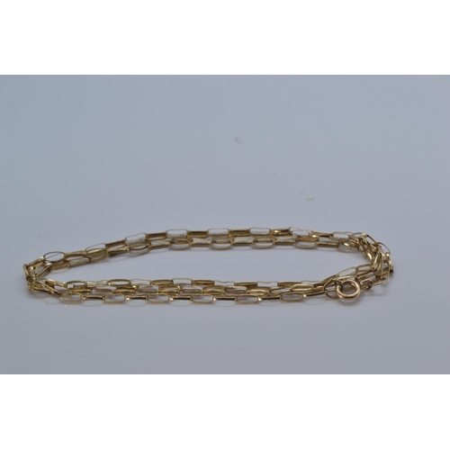 160 - 9ct gold necklace, length 78cm, 3.5 grams