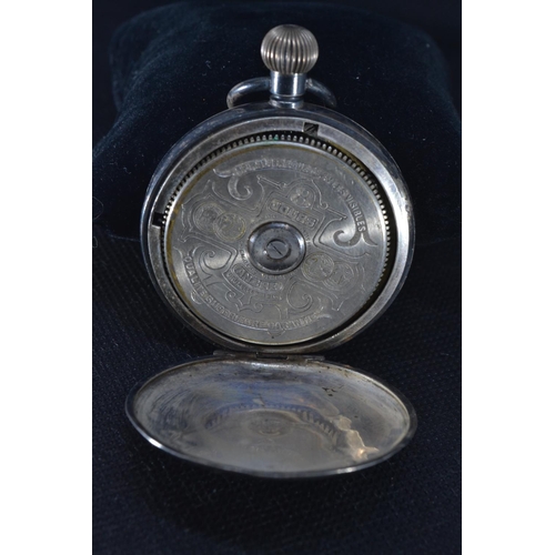 214 - Octanta silver cased open faced pocket watch, with enamel face, 8 days, Swiss made movement, marked ... 