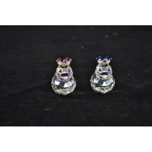 277 - Swarovski pair of Happy Duck Royal Wedding Prince & Princess figures, no. 1117976, A9400NR000352... 