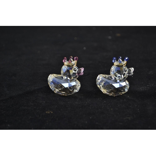 277 - Swarovski pair of Happy Duck Royal Wedding Prince & Princess figures, no. 1117976, A9400NR000352... 