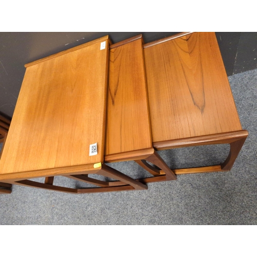 479 - G Plan Quadrille nest of 3 tables,largest 53 x 43 ms x ht 49cms