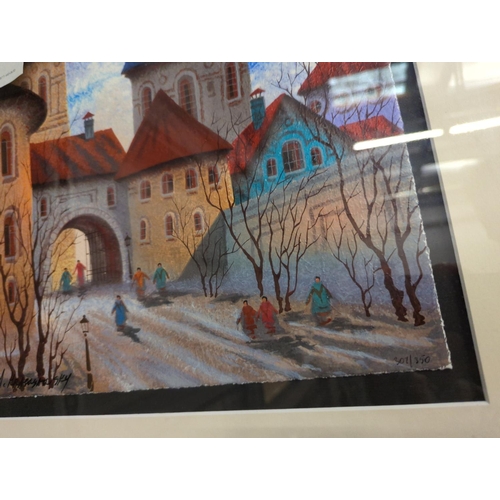 504 - Anatole Krasnyansky. Old Tallin II. 2005 Serigraph signed and numbered with certificate. 60cm x 68cm... 