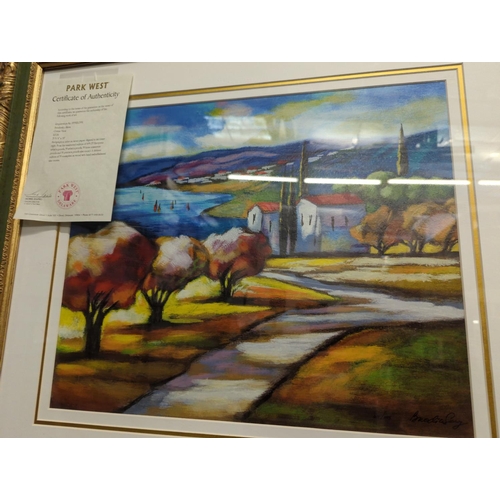 507 - Slava Brodinsky. Signed ltd ed. Serigraph. 'Ocean View'  With certificate. 79cm x 71cm framed