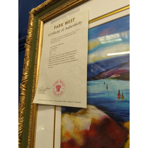 507 - Slava Brodinsky. Signed ltd ed. Serigraph. 'Ocean View'  With certificate. 79cm x 71cm framed