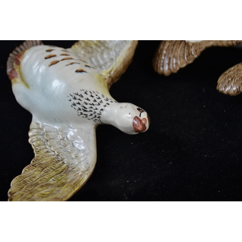 348 - Three graduated Beswick flying partridges, model 1188, printed and impressed marks, largest with a w... 