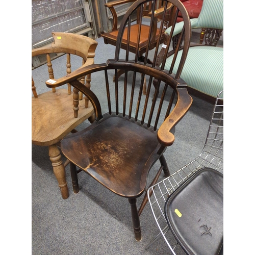 464 - Stickback windsor chair, seat ht 43cms, full ht 95 cms