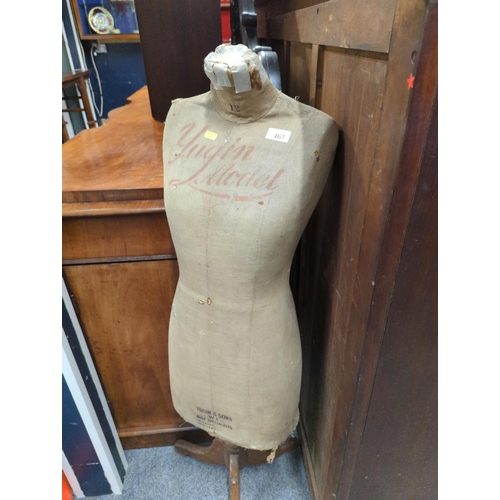 467 - Yugin & Sons Ltd. mannequin on wooden stand, marked 'Yugin & sons model, WI, Mus 6788 Ger 54... 