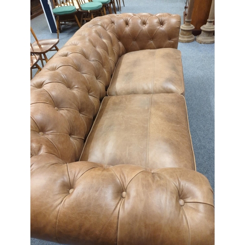 481 - Button back Alexander & James Chesterfield style sofa, as new, length 199cms, height 75cm