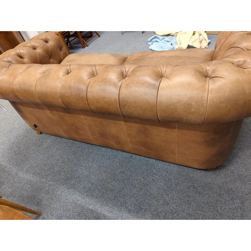 481 - Button back Alexander & James Chesterfield style sofa, as new, length 199cms, height 75cm