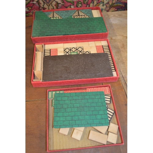 305 - 3 boxes of Lott's Tudor blocks, 3a, 4a, 5a.