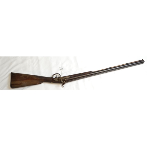 325 - C18/19 double barrel  percussion cap shotgun. inscribed D Egg, Pall Mall London between th... 