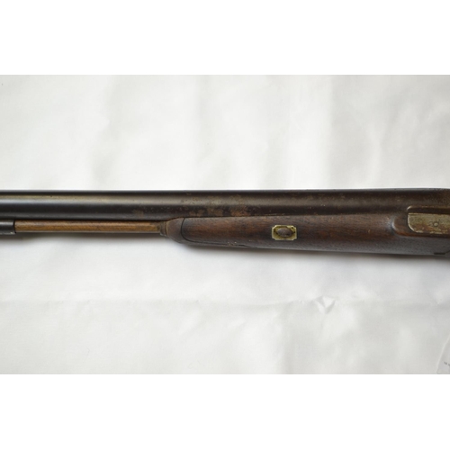 325 - C18/19 double barrel  percussion cap shotgun. inscribed D Egg, Pall Mall London between th... 