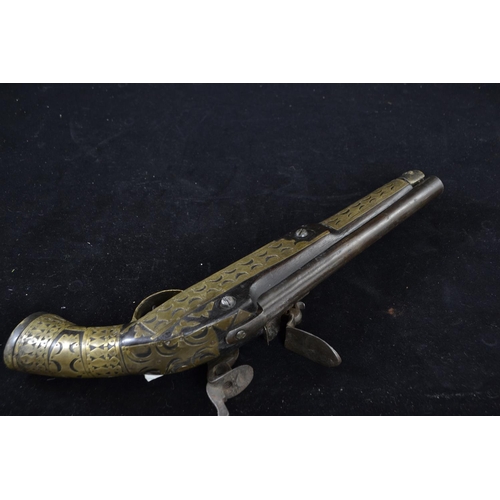 326 - Eastern flintlock pistol, length approx. 39.5cm