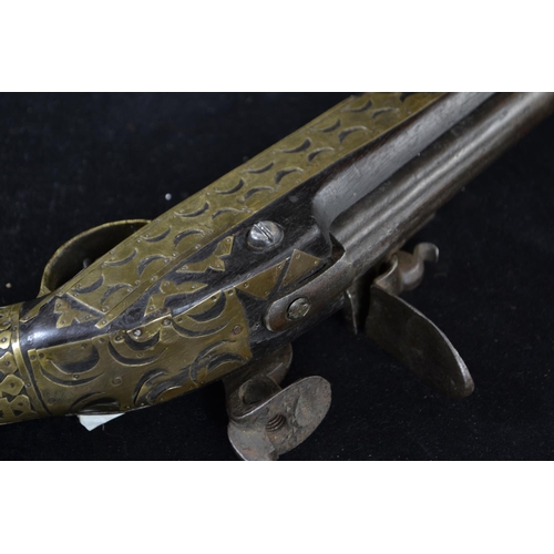 326 - Eastern flintlock pistol, length approx. 39.5cm