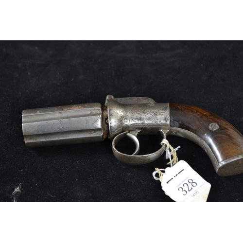 328 - C19 6 shot pepper box percussion revolver